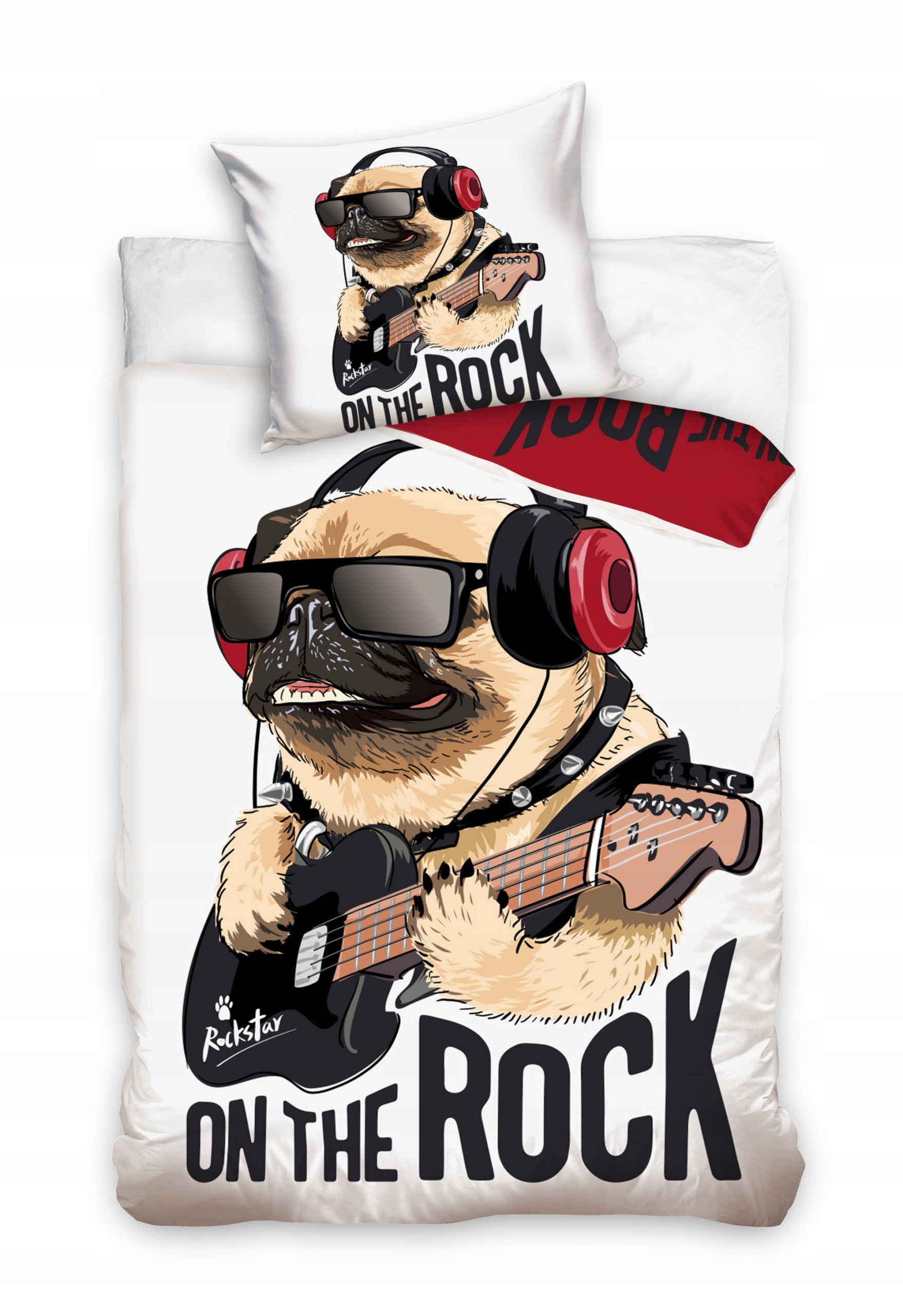 

Pościel baw. 140x200 Pies Piesek Muzyk Rock 1026