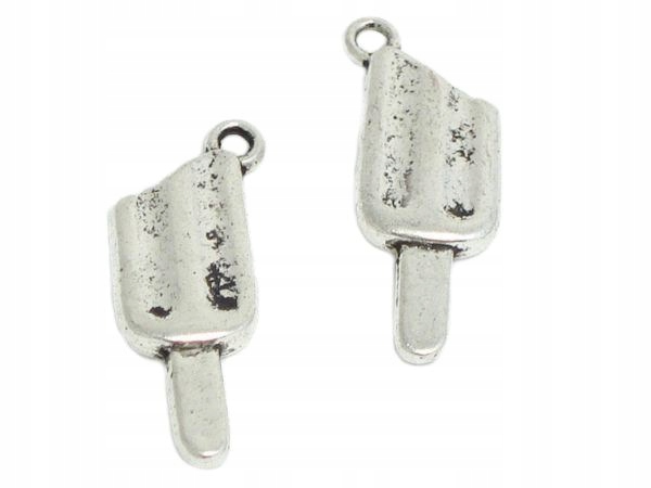 OB-148 Zawieszka Posrebrzana Charms lody 20szt