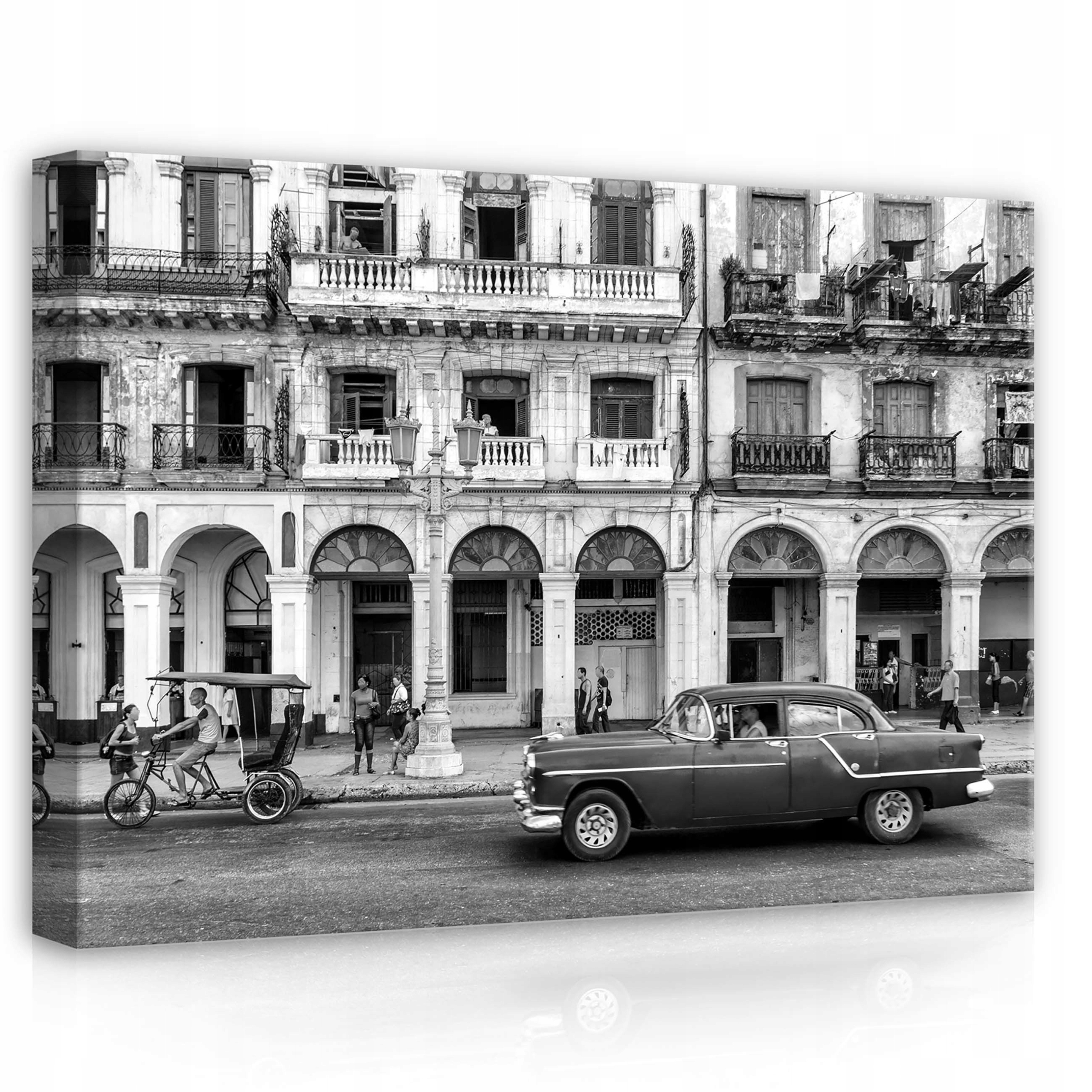 Obraz 70x50 Havana Kuba staré město retro auto architektura nostalgie