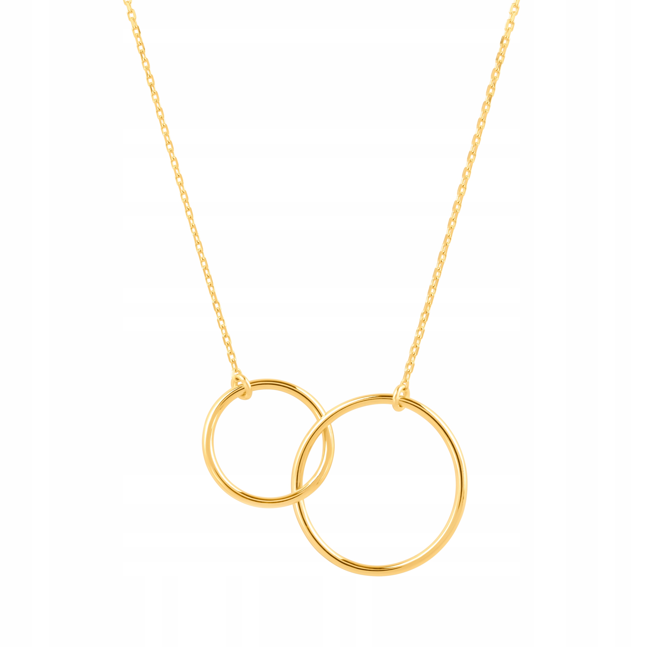 Naszyjnik pozłacany Ania Kruk złote łączone kółka srebro 925