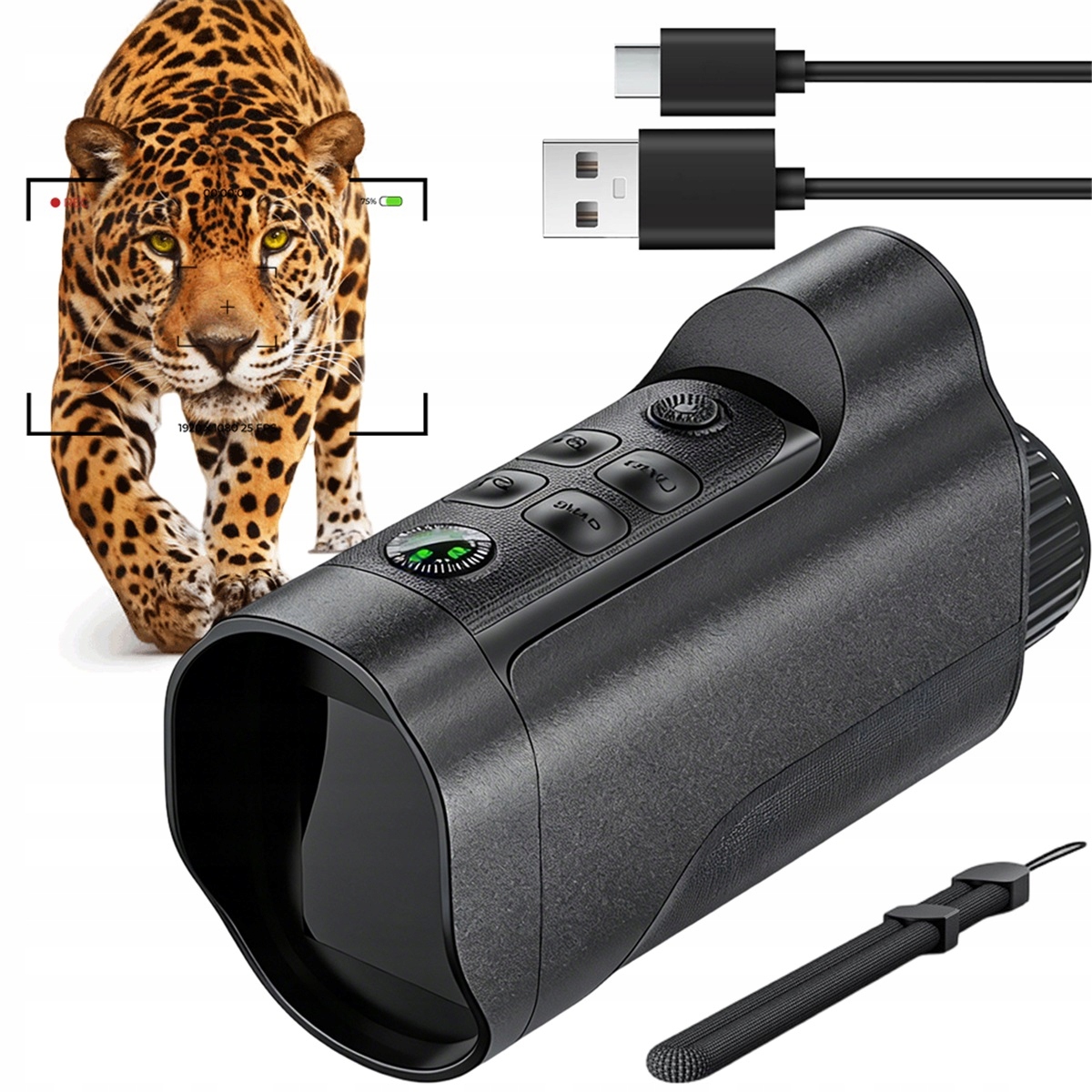 10X Zvětšení Infračerveného Nočního Vidění S Displejem Ips 2.8 Palce 800 M