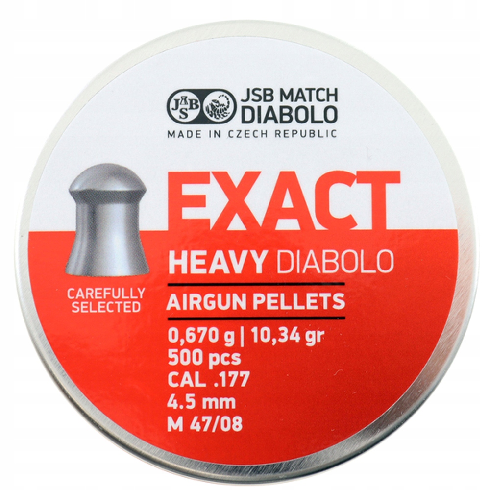 Śrut do wiatrówek Jsb Exact Heavy 0,67 grama kal. 4,52 mm 500 sztuk