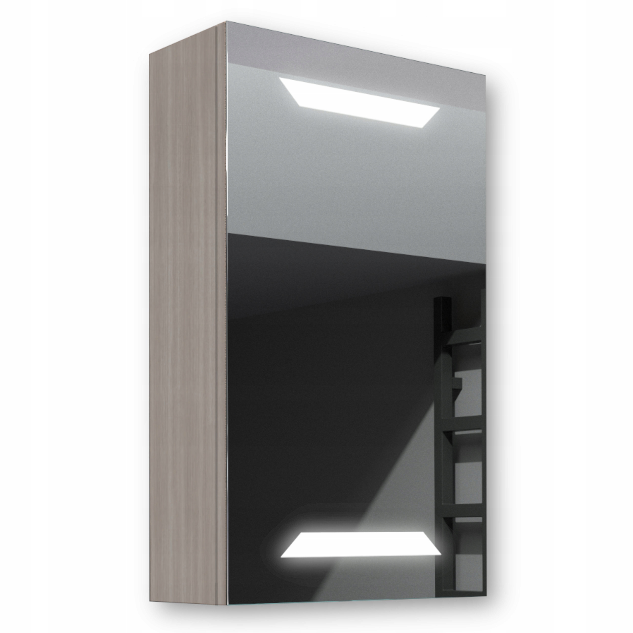 Dřevěná skříňka 40x70 Led zrcadlo Loki Akácie