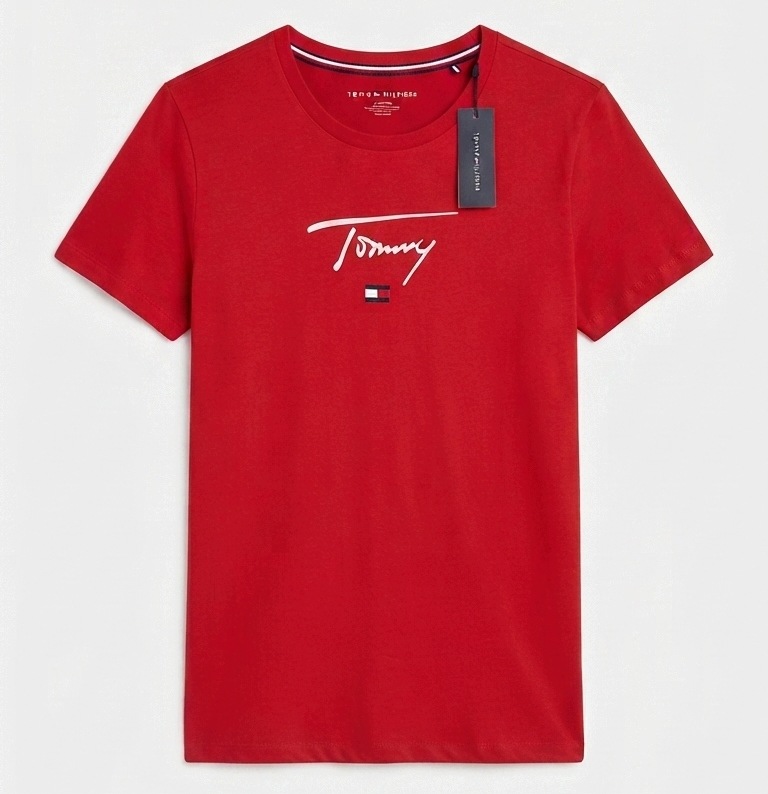 Tommy Hilfiger Tričko Dámské Červené Logo L