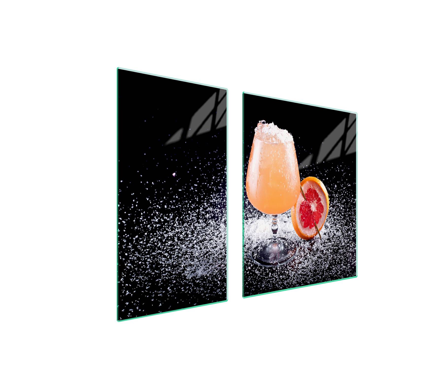 7v1 Skleněná ochranná deska na sporák 90x52 Drink