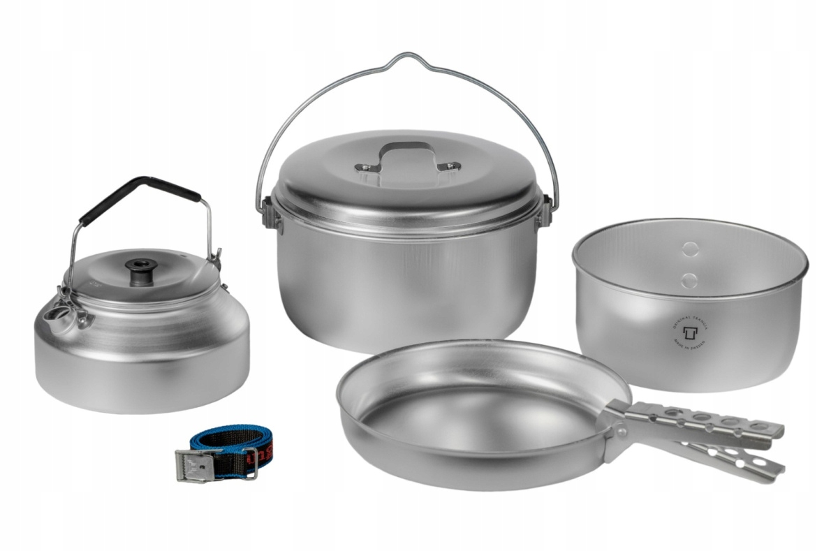 Trangia Camping Zestaw 628T F27: czajnik, rondel, patelnia, uchwyt
