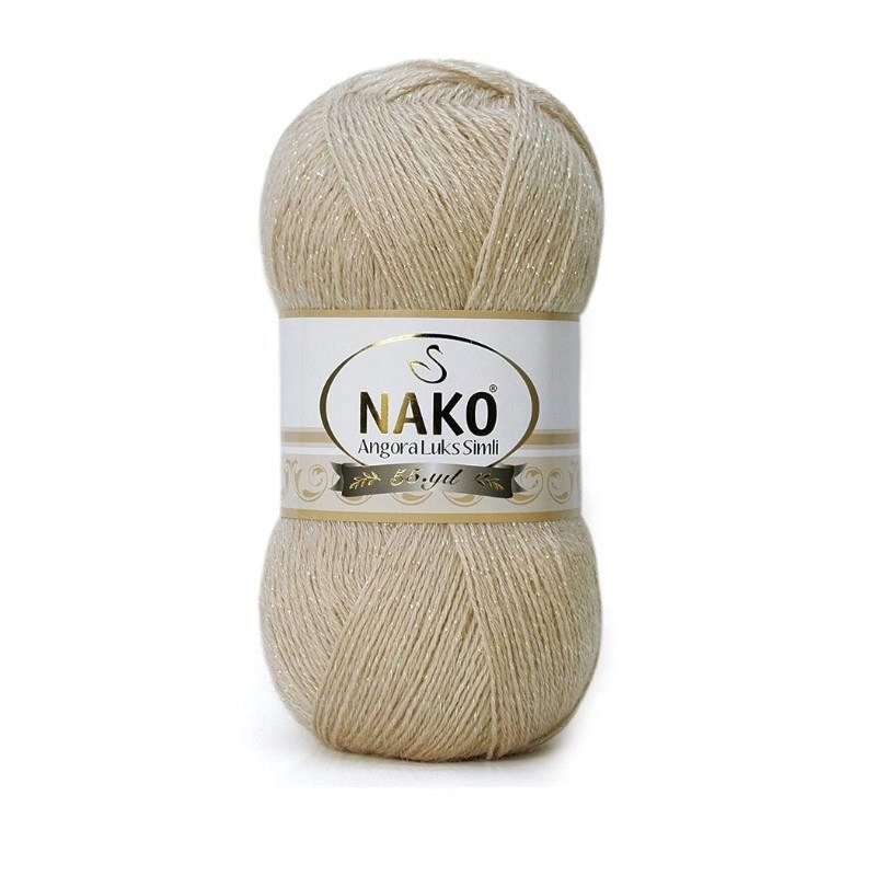 Włóczka Nako Angora Luks Simli moher metalic 6858