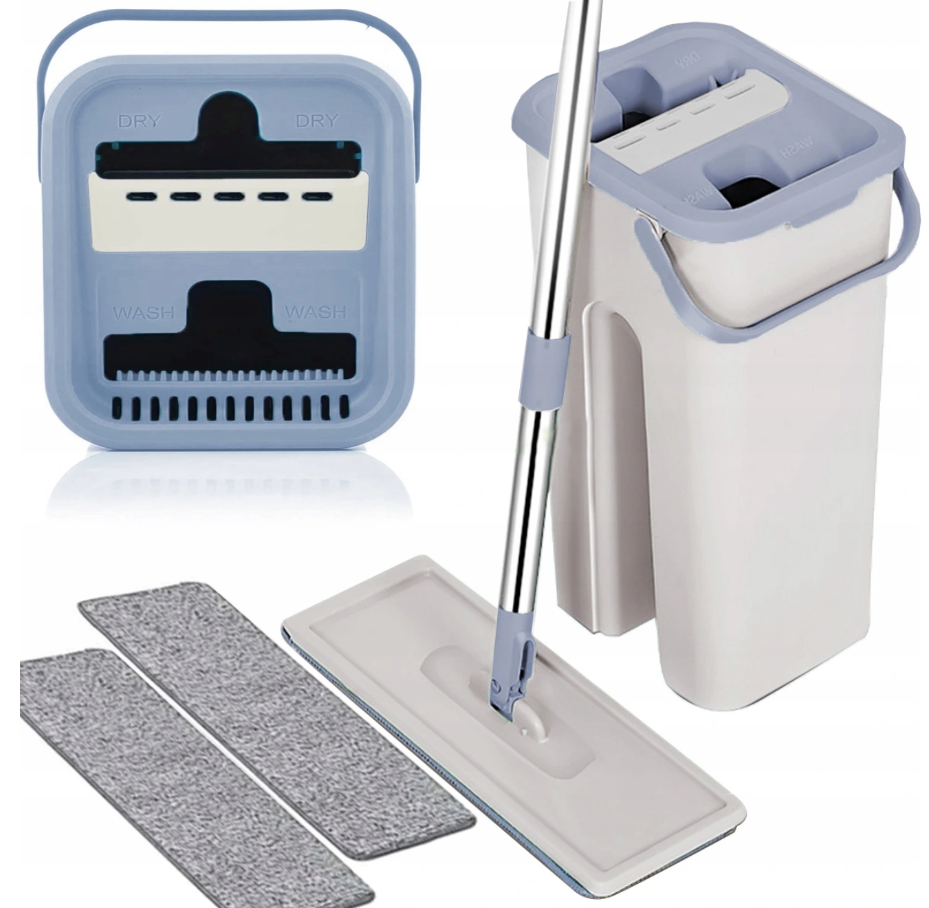 

Mop Płaski Dwukomorowy Z Wyciskaczem 2x Wkład