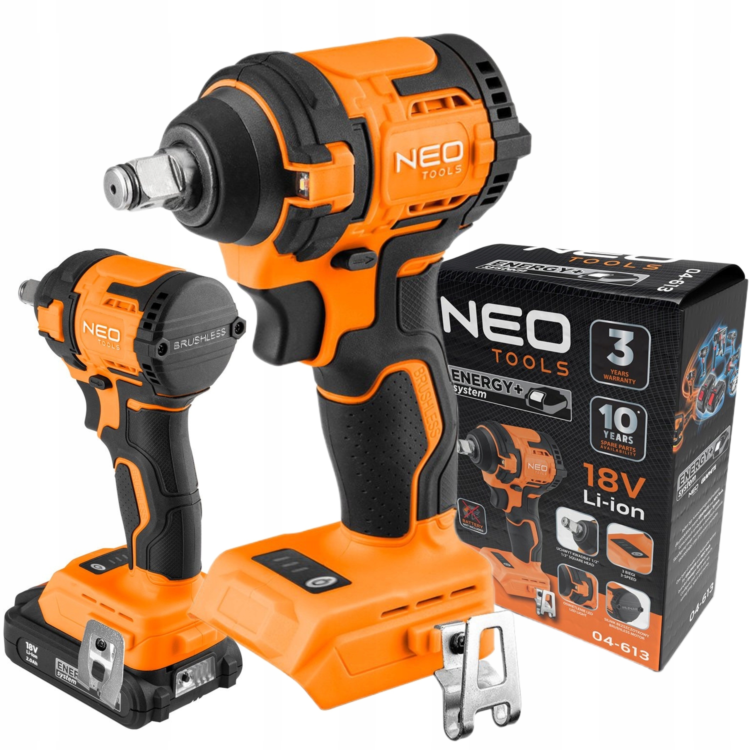 Neo Rázový Uťahovák Bezkartáčový 18V 350Nm 1/2" Energy+ Compact 04-613