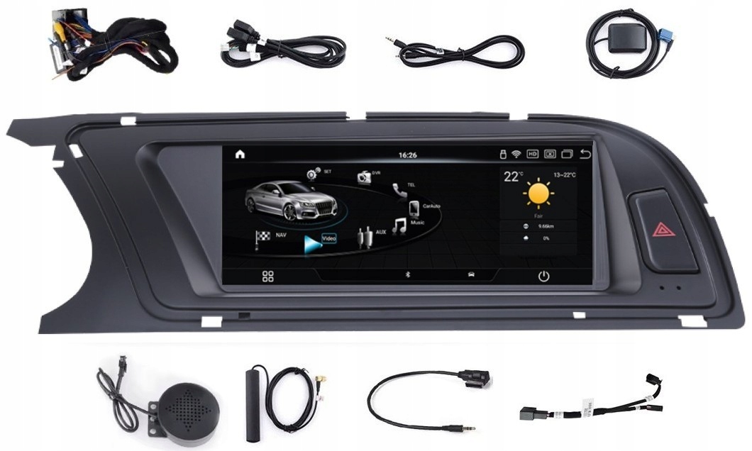 Monitor Rádio 2DIN Android Audi A4 B8 4/64 Gb Carplay Lte Audi Multimedia