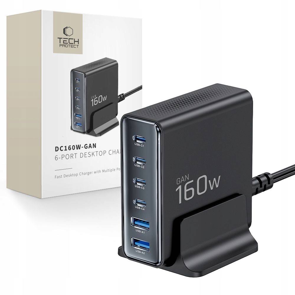 Rychlá Síťová Nabíječka 160W Usb-c Pd Qc Gan