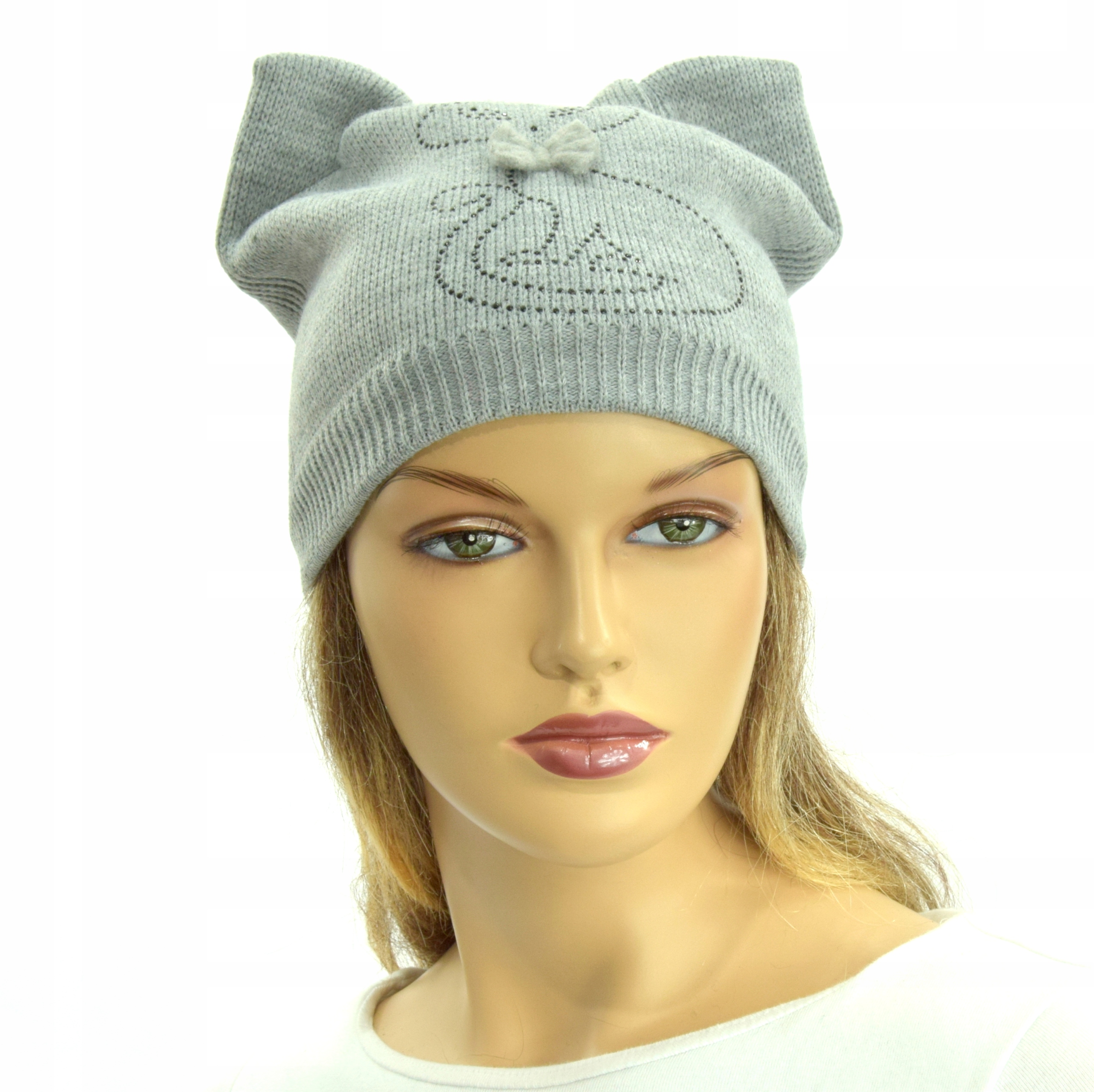 

Czapka zimowa damska dzianinowa- czapka Kot