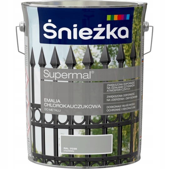 Śnieżka Chlorokauczuk 5L Popielaty Ral 7038