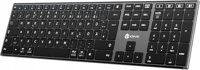 Klawiatura Bluetooth iClever DK06 Bezprzewodowa Qwertz Niemiecka Usb-c