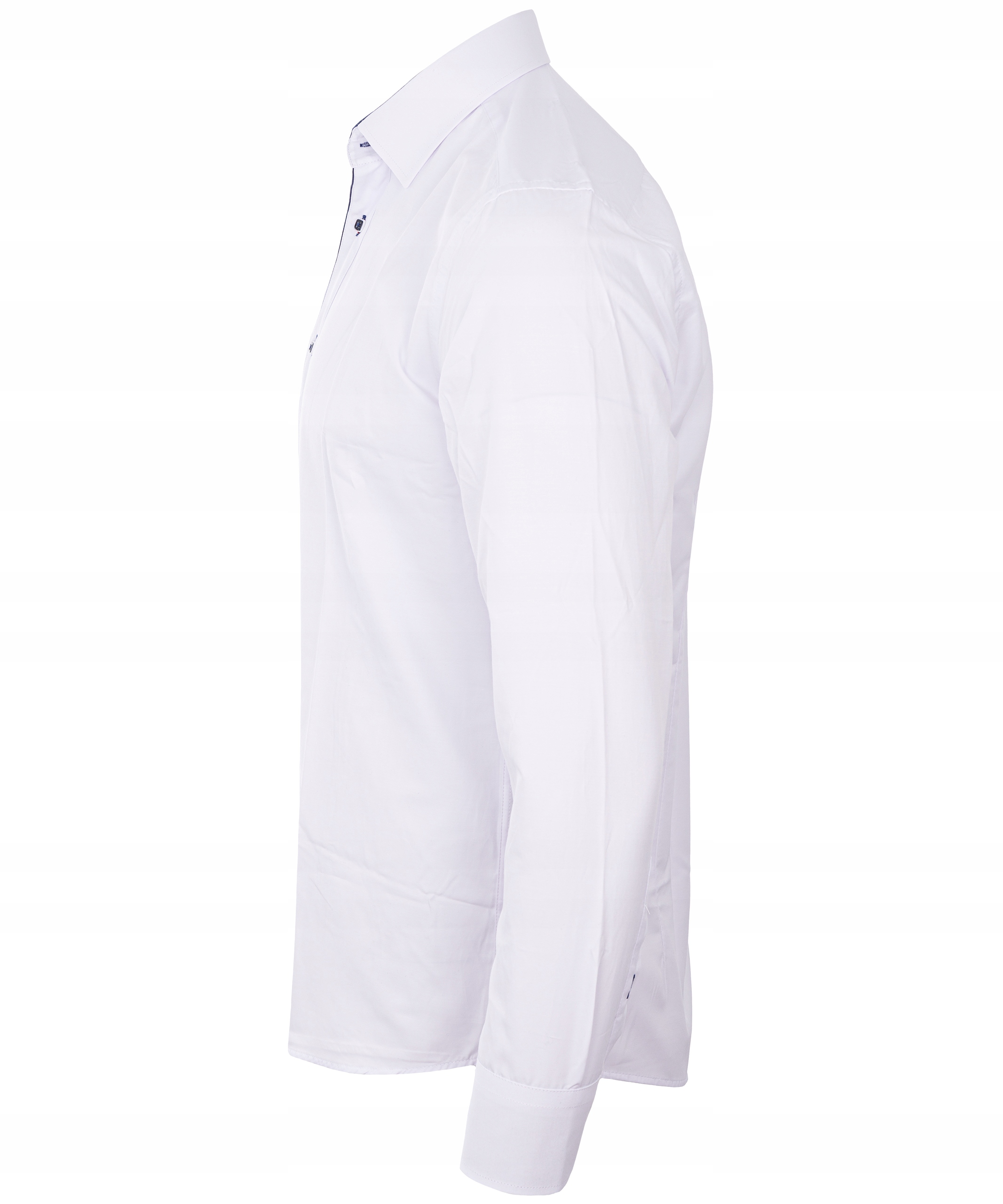 KOSZULA MĘSKA bawełna BIAŁA Z LAMÓWKĄ SLIM KOŁNIERZYK VIADI POLO M Rozmiar kołnierzyka 39