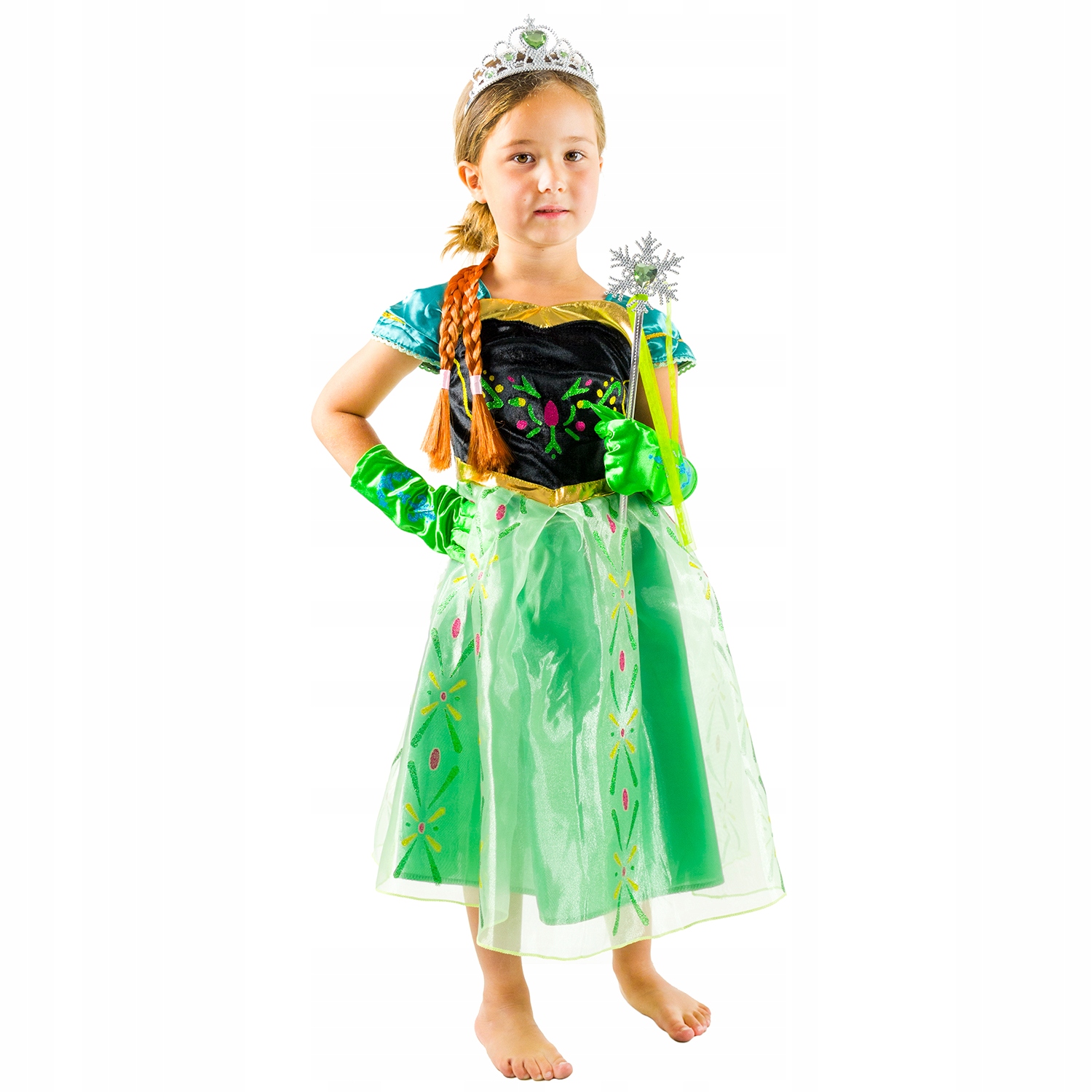 KOSTIUM ANNA KRAINA LODU STRÓJ KARNAWAŁOWY STROJE PRZEBRANIE BAL BALIK 142 Płeć Dziewczynki