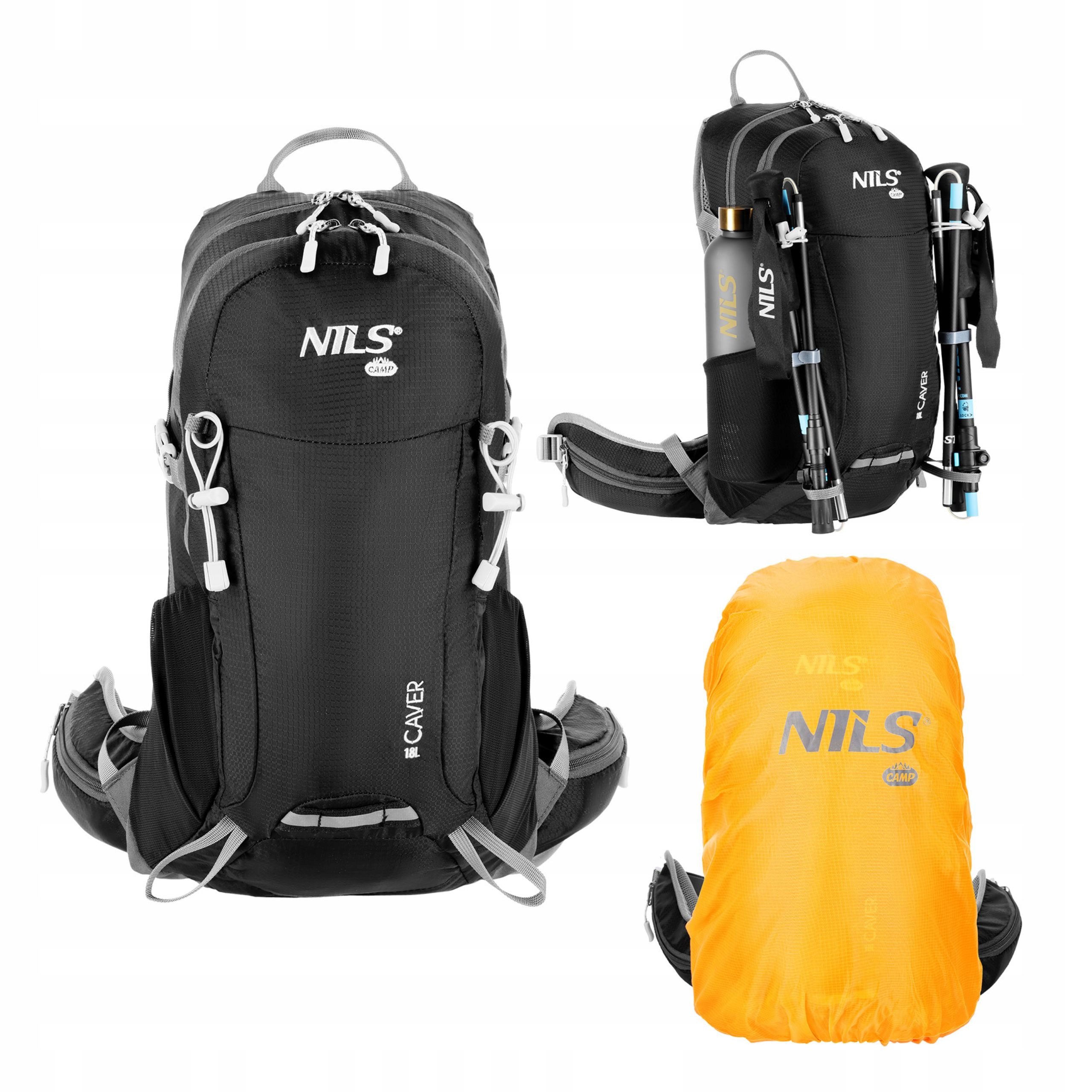 Batoh cestovní batoh do hor s ventilačním systémem 18 l Nils černý