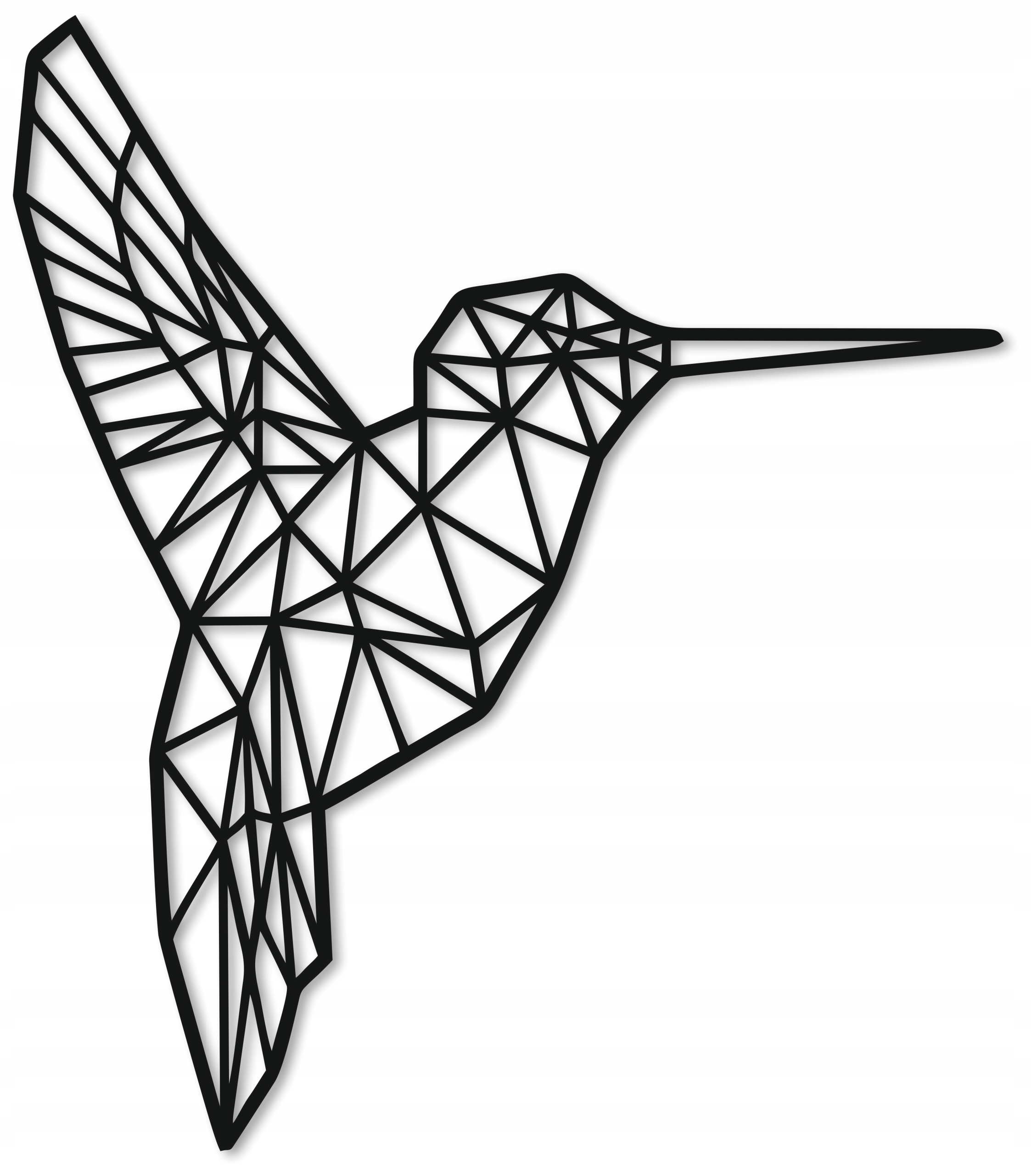 

Geometryczny obraz panel; Ptak czarny 40x35cm