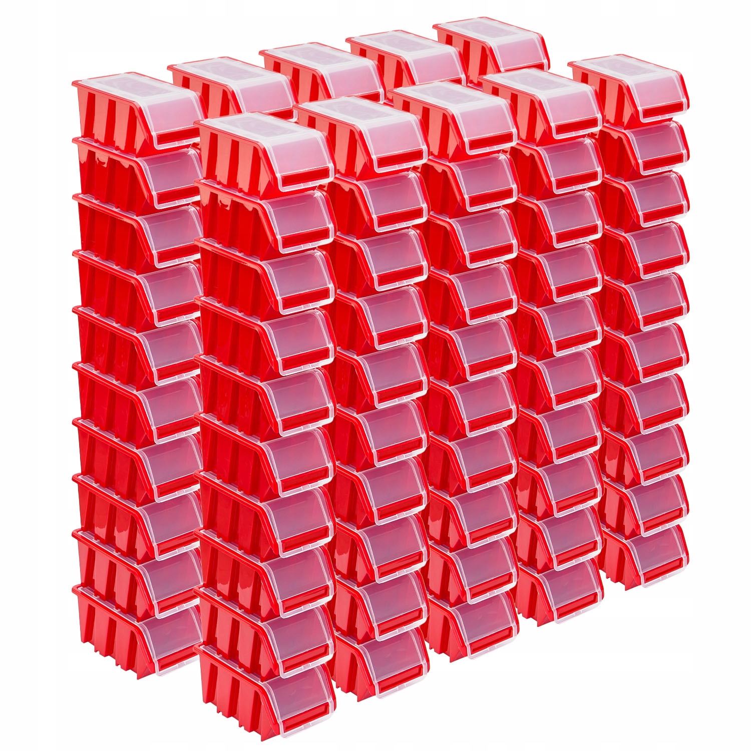 100x Kuweta pojemnik z klapka NPKL6 czerwone