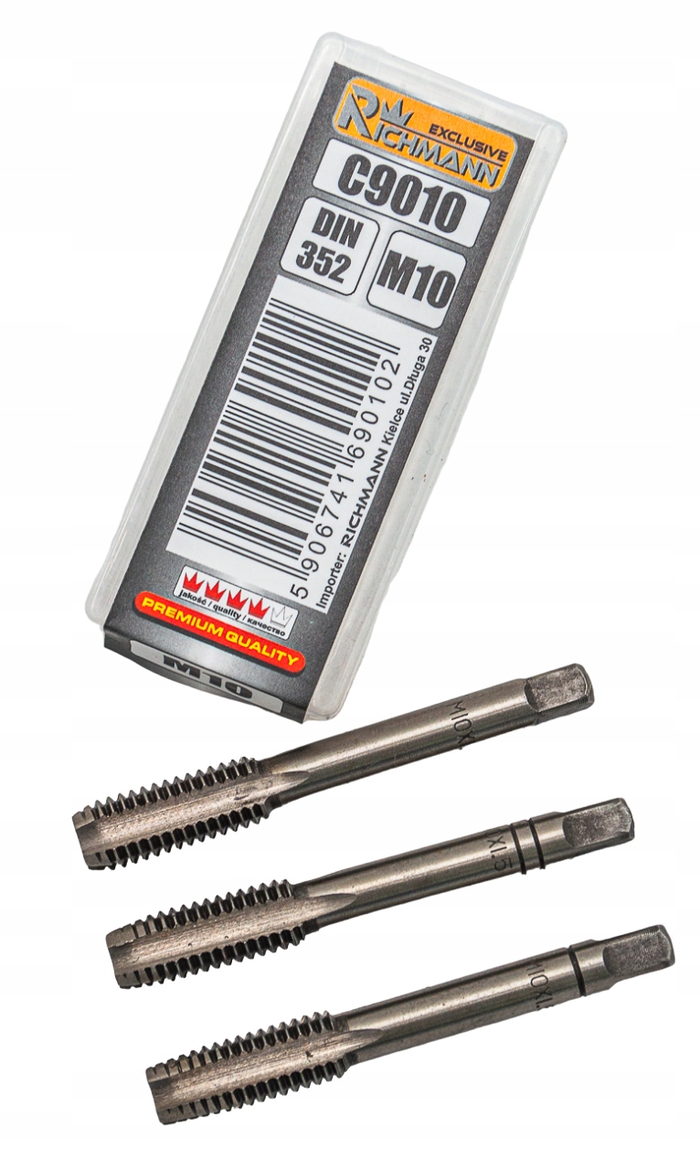 

Gwintownik M10 Hss Gwint M10 x 1,5 mm. Komplet 3 S
