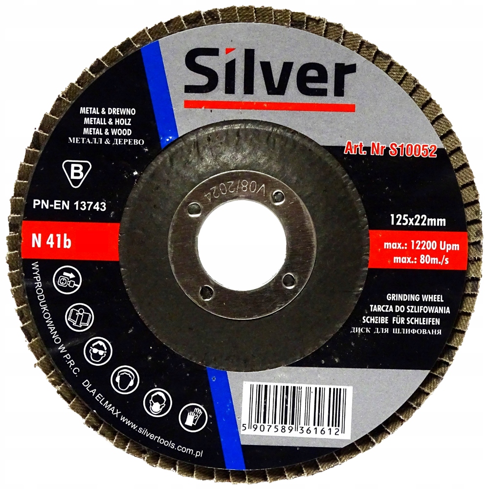 Ściernice P60x125mm tarcze listkowe do szlifowania 10 szt. lamelki, Silver Kod producenta 10053