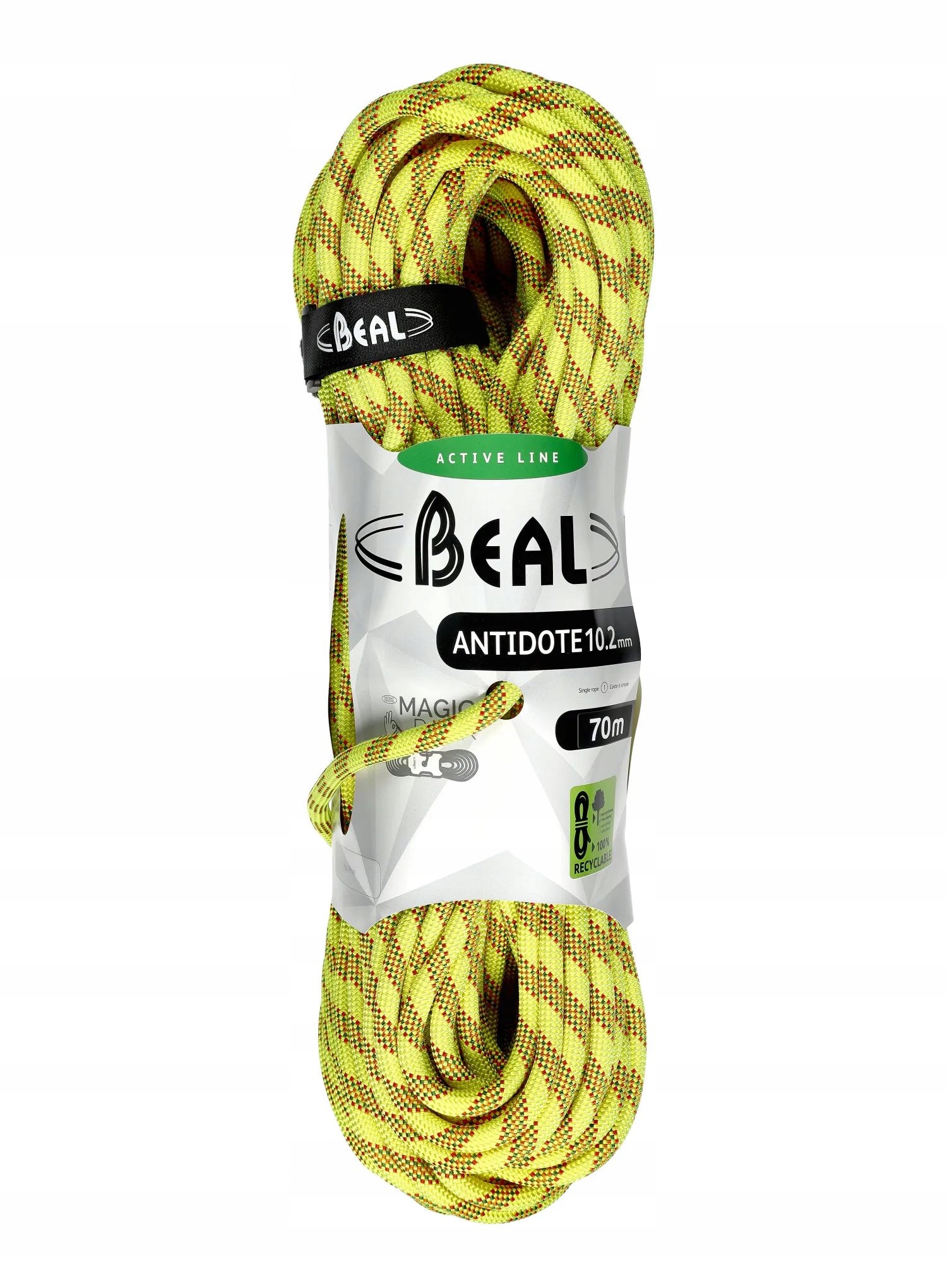 Dynamické lano Beal Antidote 10,2 mm 70 m žluté
