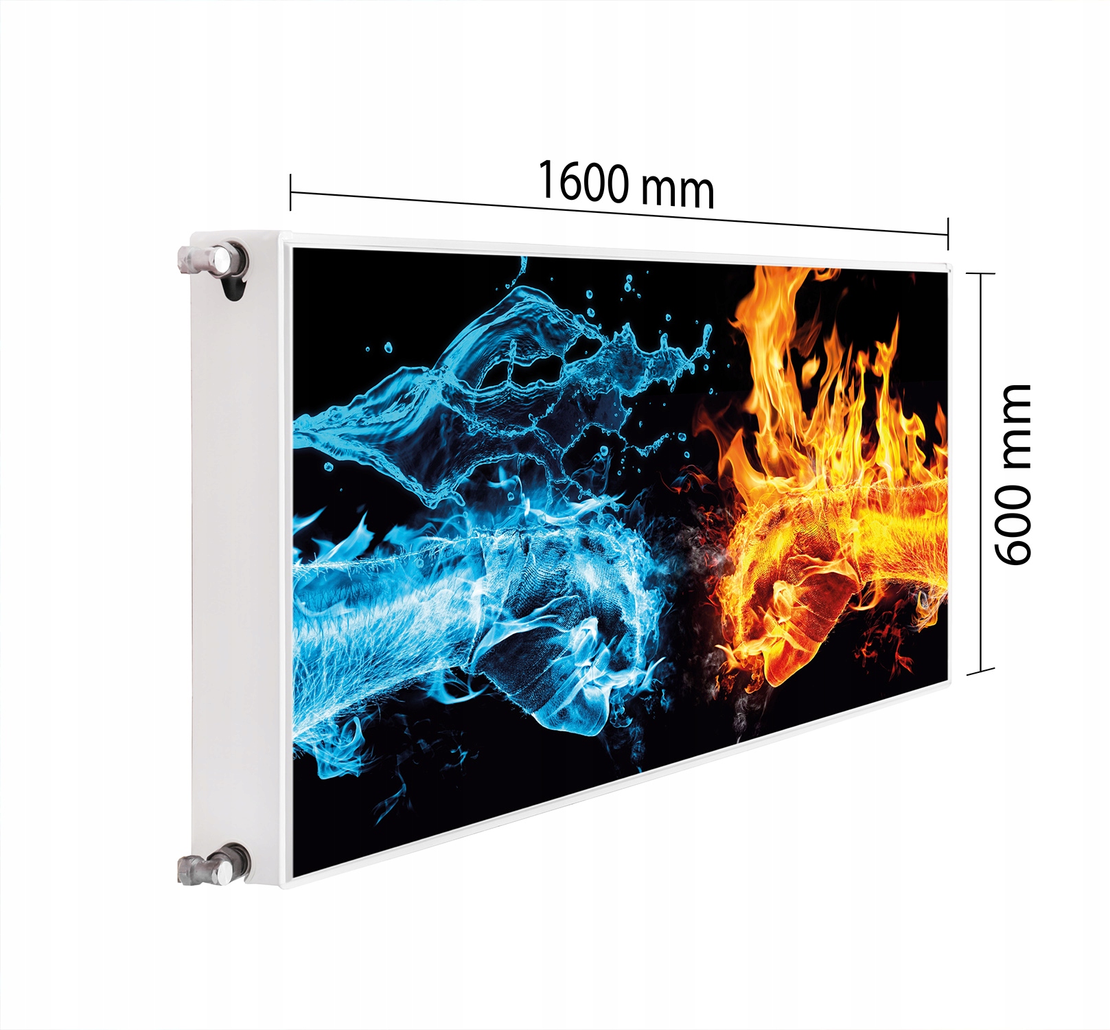 Magnetická Krytka Na Radiátor 160x60 Oheň Podložka Magnet