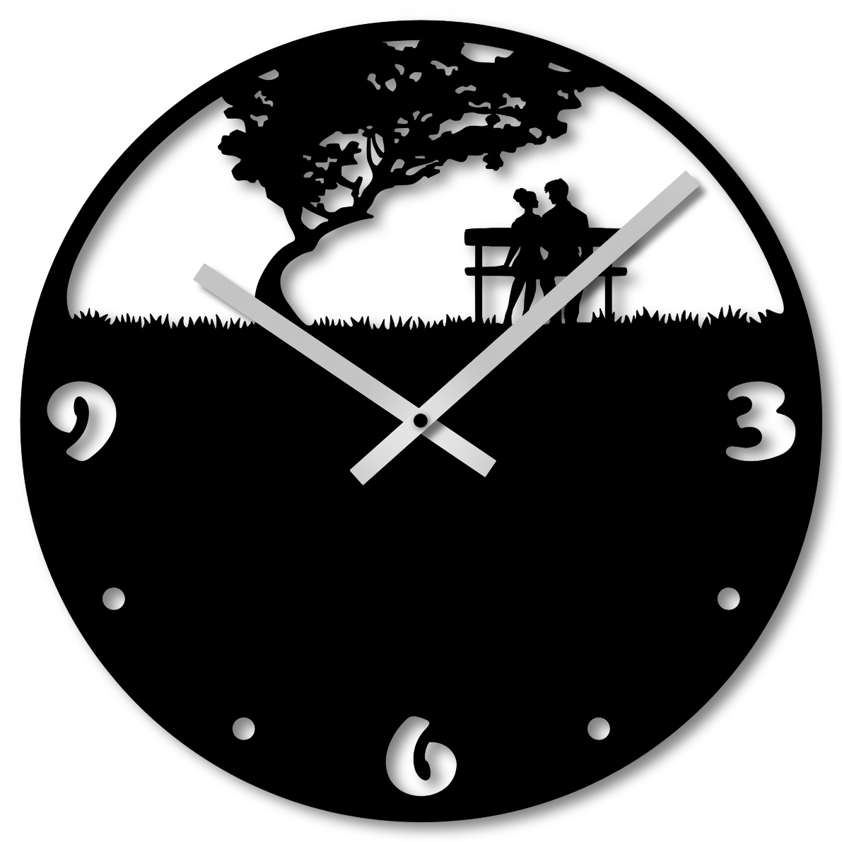 Nástěnné Hodiny 60 cm Nástěnné Hodiny Ažurové Hodiny Do Obývacího Pokoje Strom Pár