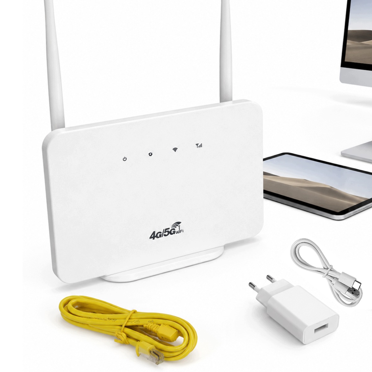 Router 4G Wlan Lte Z Gniazdem Na Kartę Sim, Prędkość Do 300 Mb/s B1/B3/B5