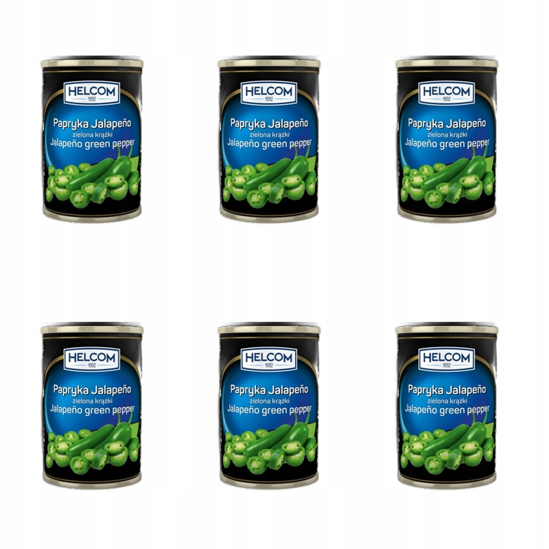 Papryka zielona Jalapeno (krążki) 3100 ml Helcom X6