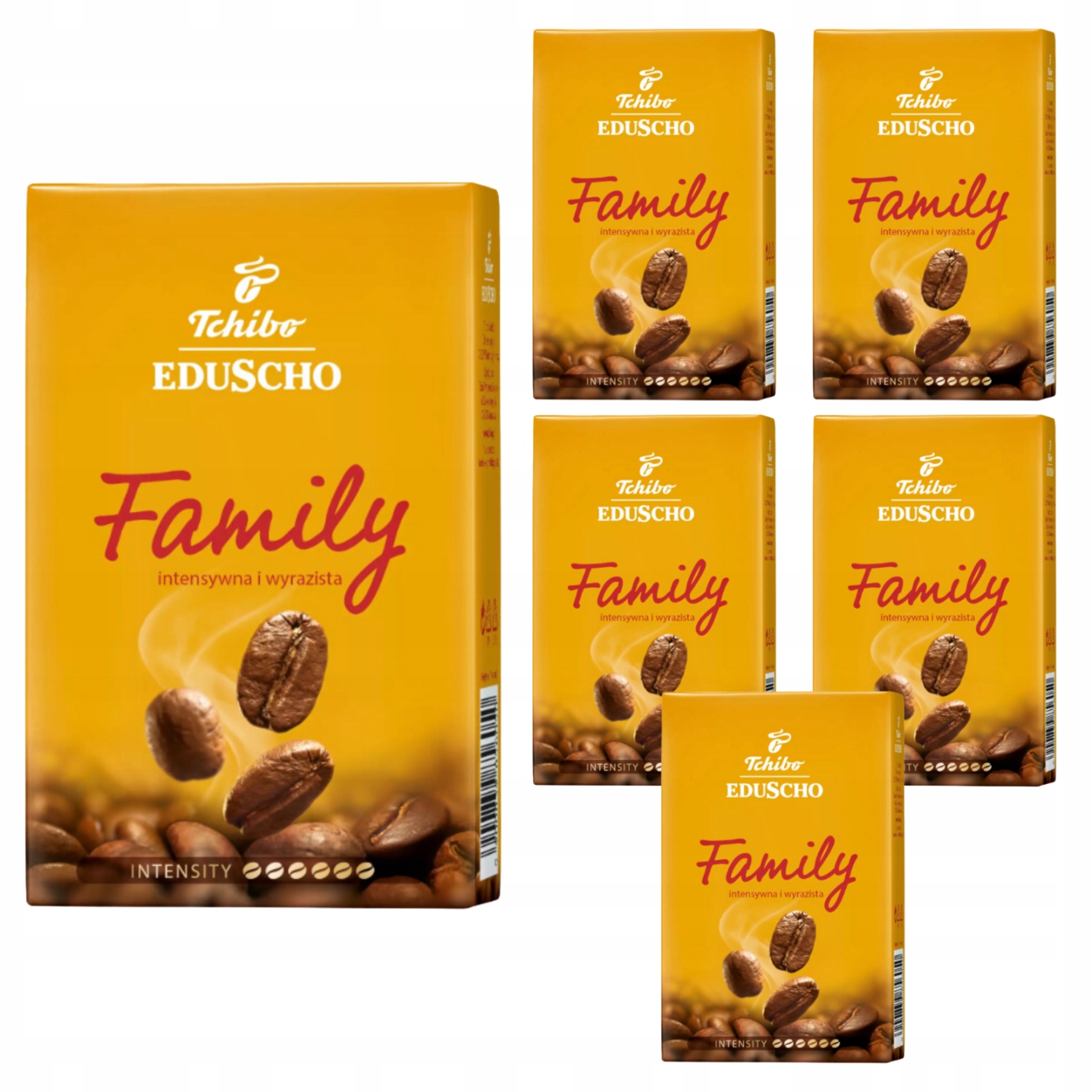 Tchibo Family Kawa Mielona 250g Aromatyczna Intensywny Smak 100% Robusta x6