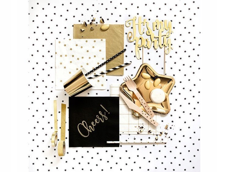 SERWETKI 33x33cm ZŁOTY METALIZOWANY 20szt. KOMUNIA IHS EAN (GTIN) 5902230745872