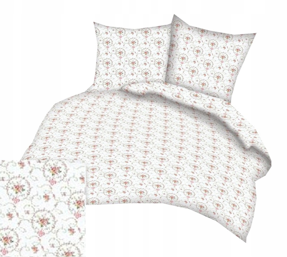 Krepové povlečení 200 x 220 cm 2 x 70 x 80 cm Polská Výroba, vzor: Věnečky