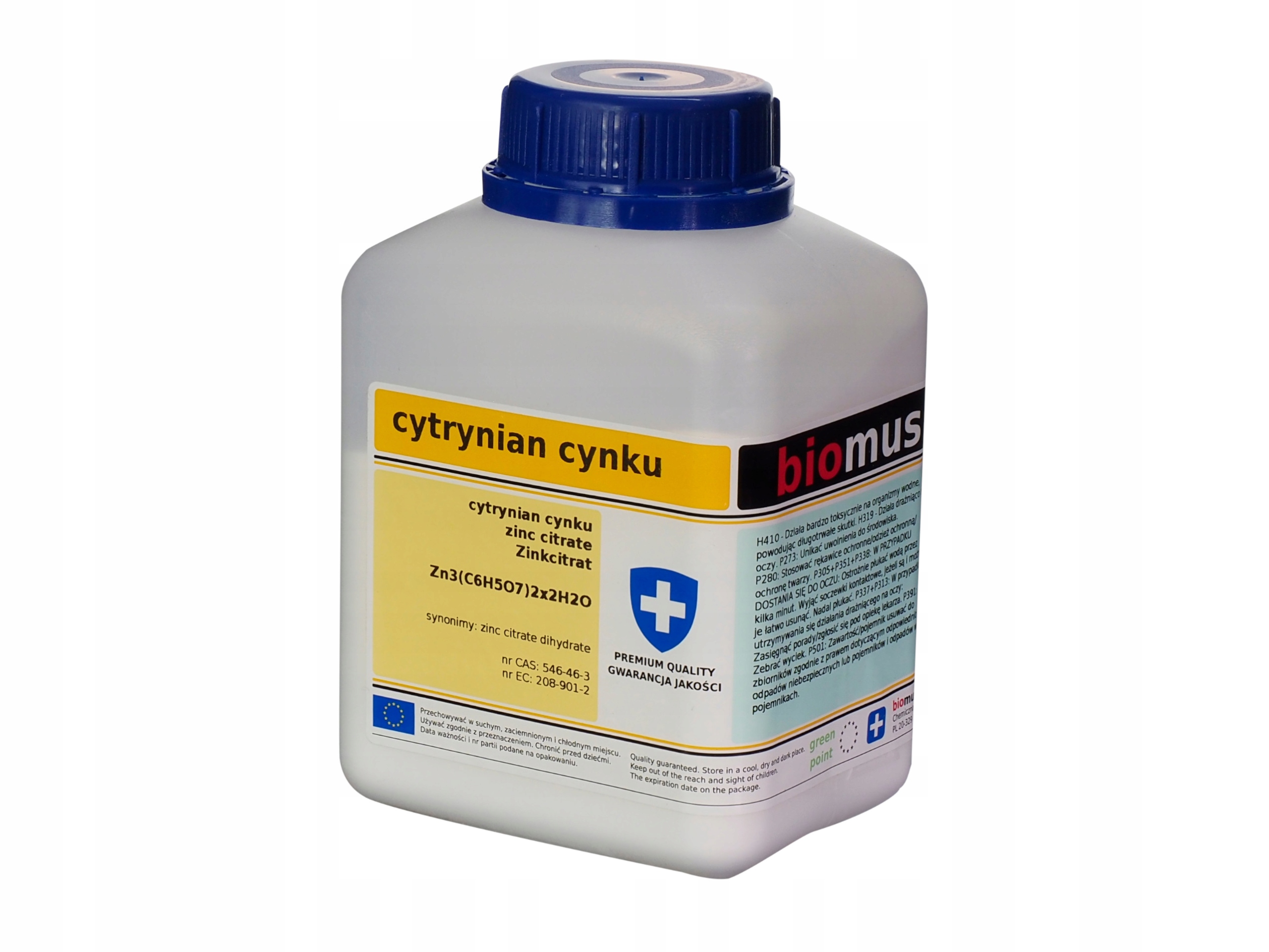 

Cytrynian Cynku cynk zinc czysty 500g Biomus