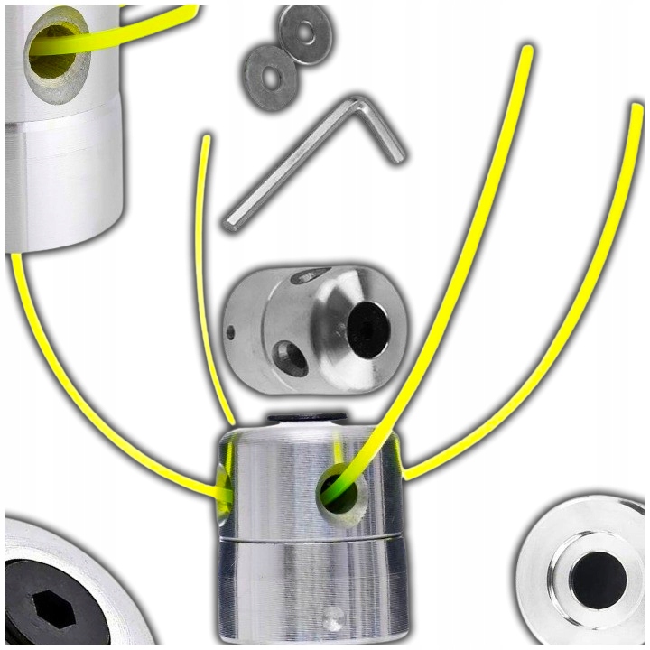 GŁOWICA ALUMINIOWA ŻYŁKOWA DO KOSY SPALINOWEJ PODKASZARKI KOS SPALINOWYCH