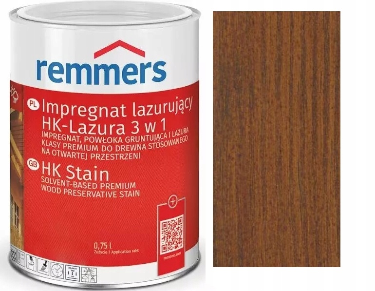 

Remmers Hk-lasur Lazura Premium 0,75L Orzech 2260