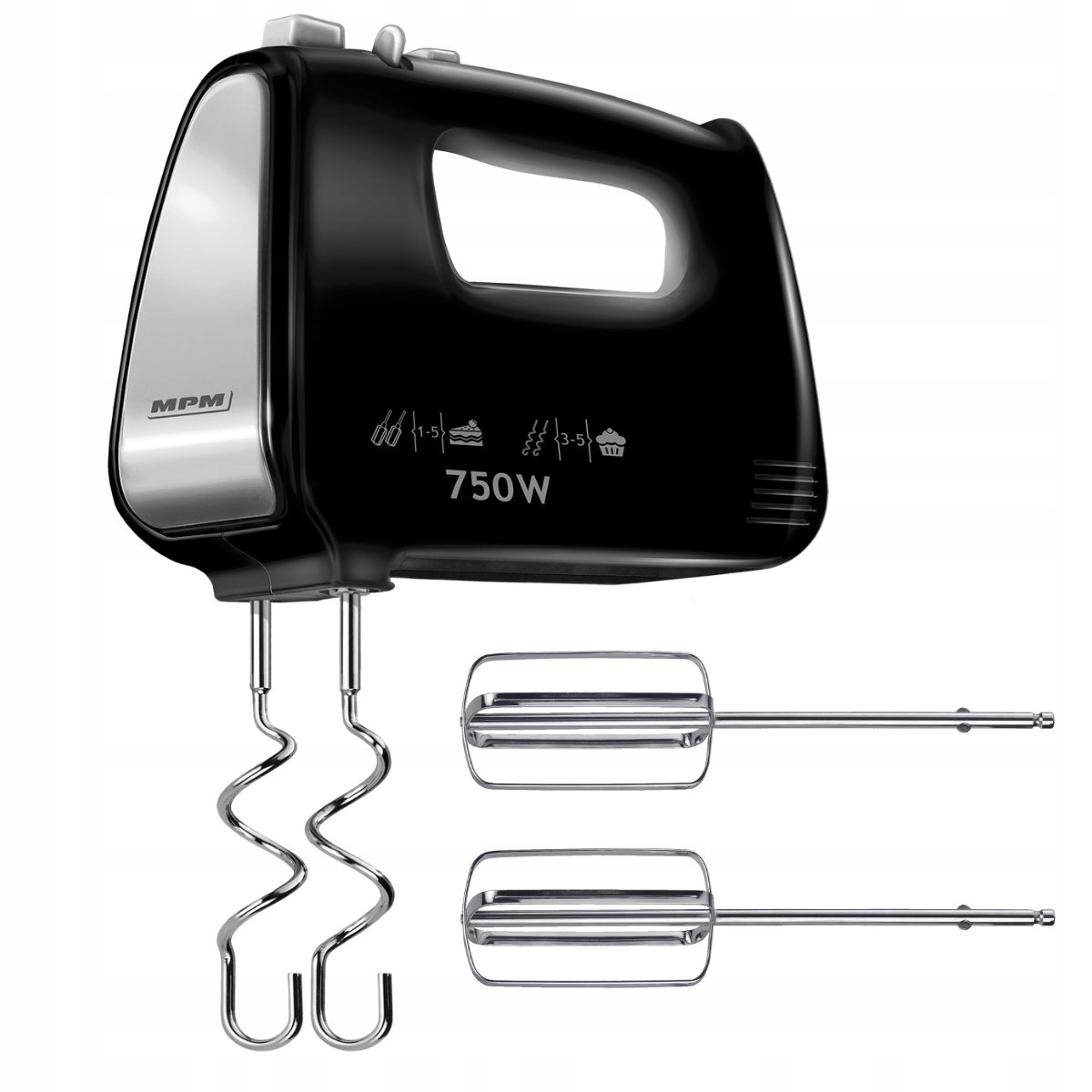Mikser ręczny czarny mocny Mpm MMR-19/C