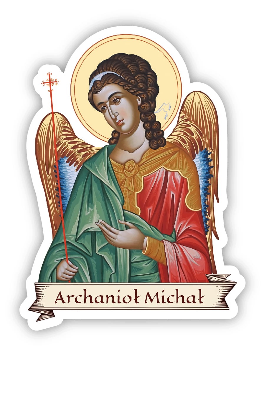 Náboženská nálepka s archandělem Michaelem Set