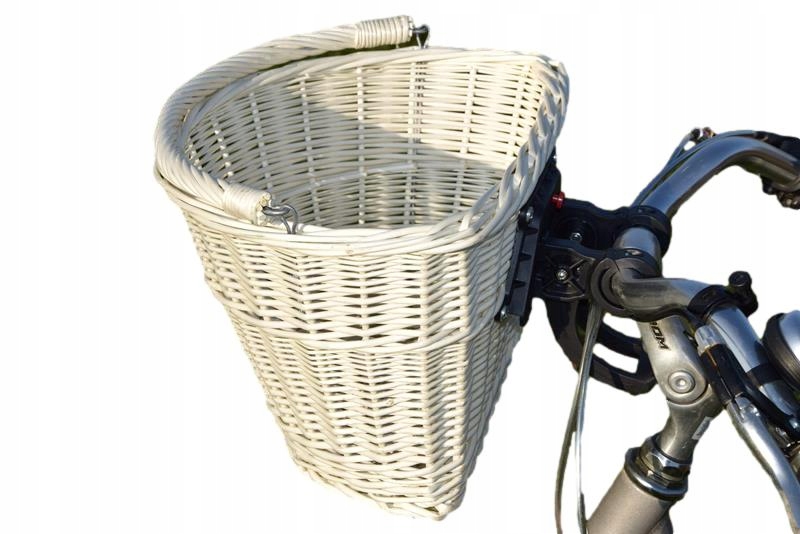 Kosz wiklinowy na rower koszyk Rowerowy na click wiklina polski 3