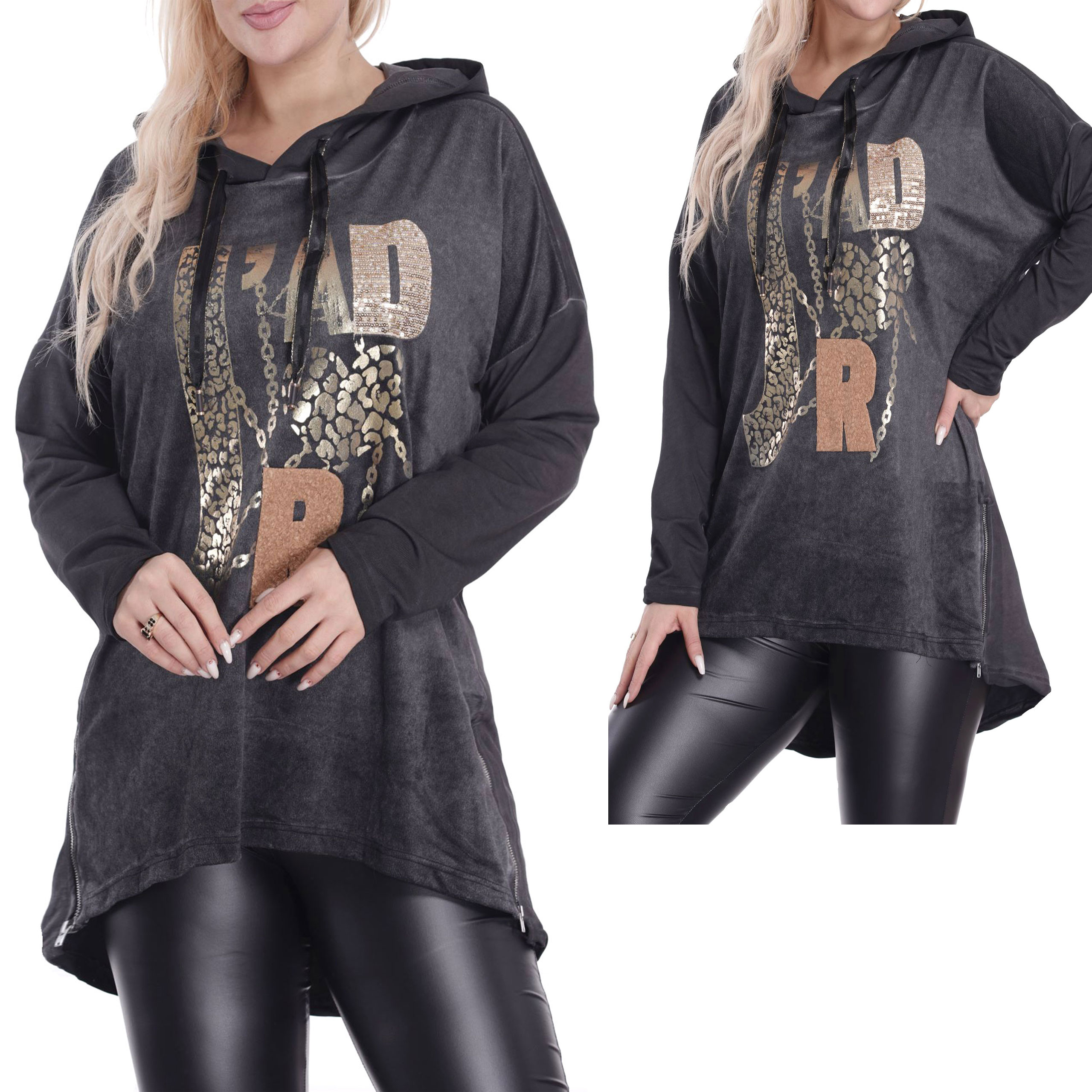 

Modna Tunika Cud Rękawy Haftowane Duże Rozm 666C