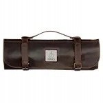 Kované hnědé kožené Pouzdro na Nože Ručně kovaná kožená brašna