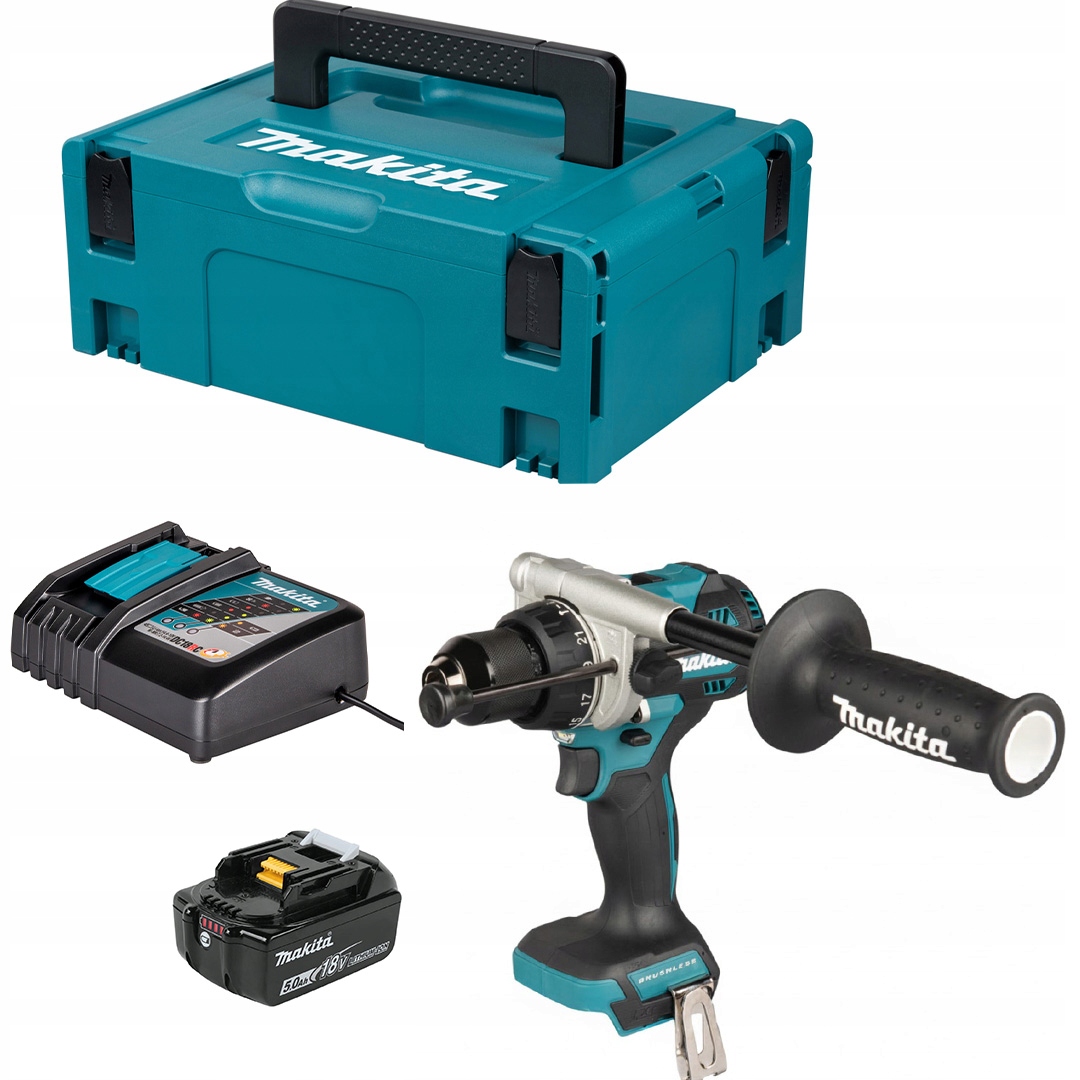 Wiertarko-wkrętarka udarowa Makita DHP492RT1J 18V 1x5Ah Lxt Xpt Bl walizka