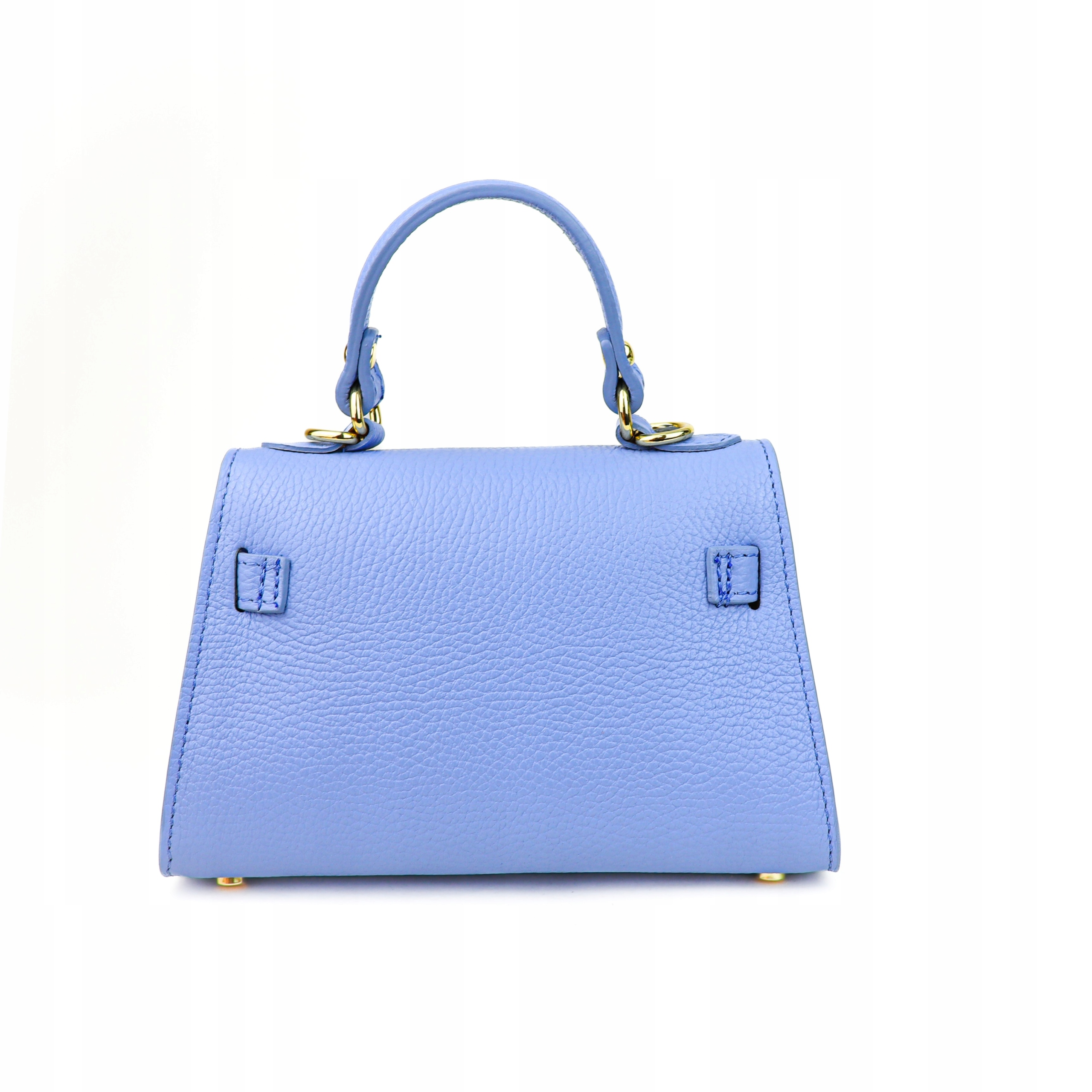 Torebka Damska Kuferek, skóra Emily Błękitny Model Emily