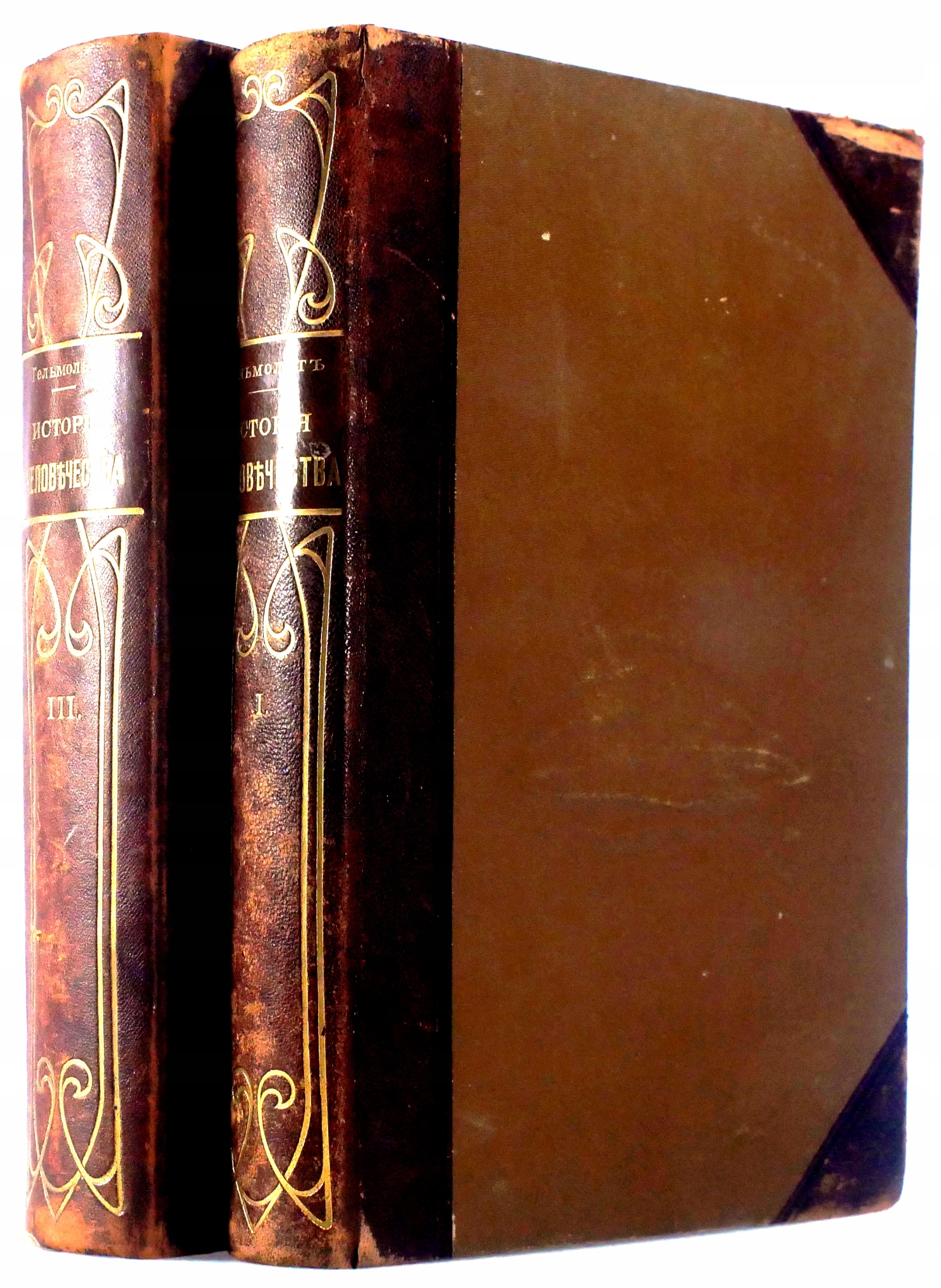 HISTORIA LUDZKOŚCI tom 1 i 3 Hans Helmolt PO ROSYJSKU 1902