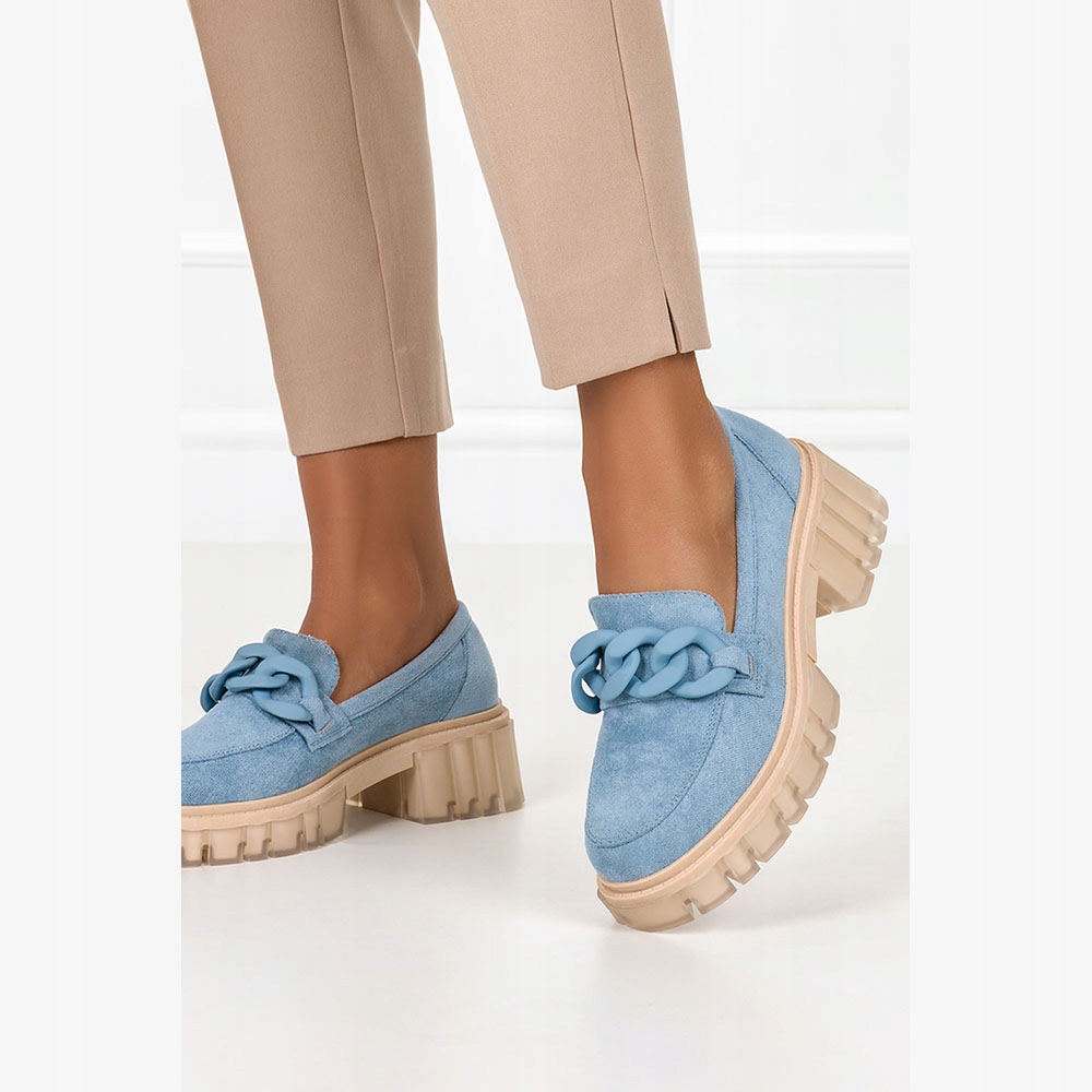 DAMSKIE MOKASYNY PÓŁBUTY ŁAŃCUSZEK PLATFORMA r 40 Marka Casu