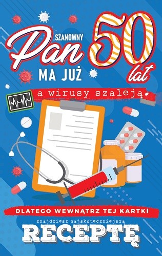 

Kartka na 50 urodziny dla Mężczyzny recepta JCX49