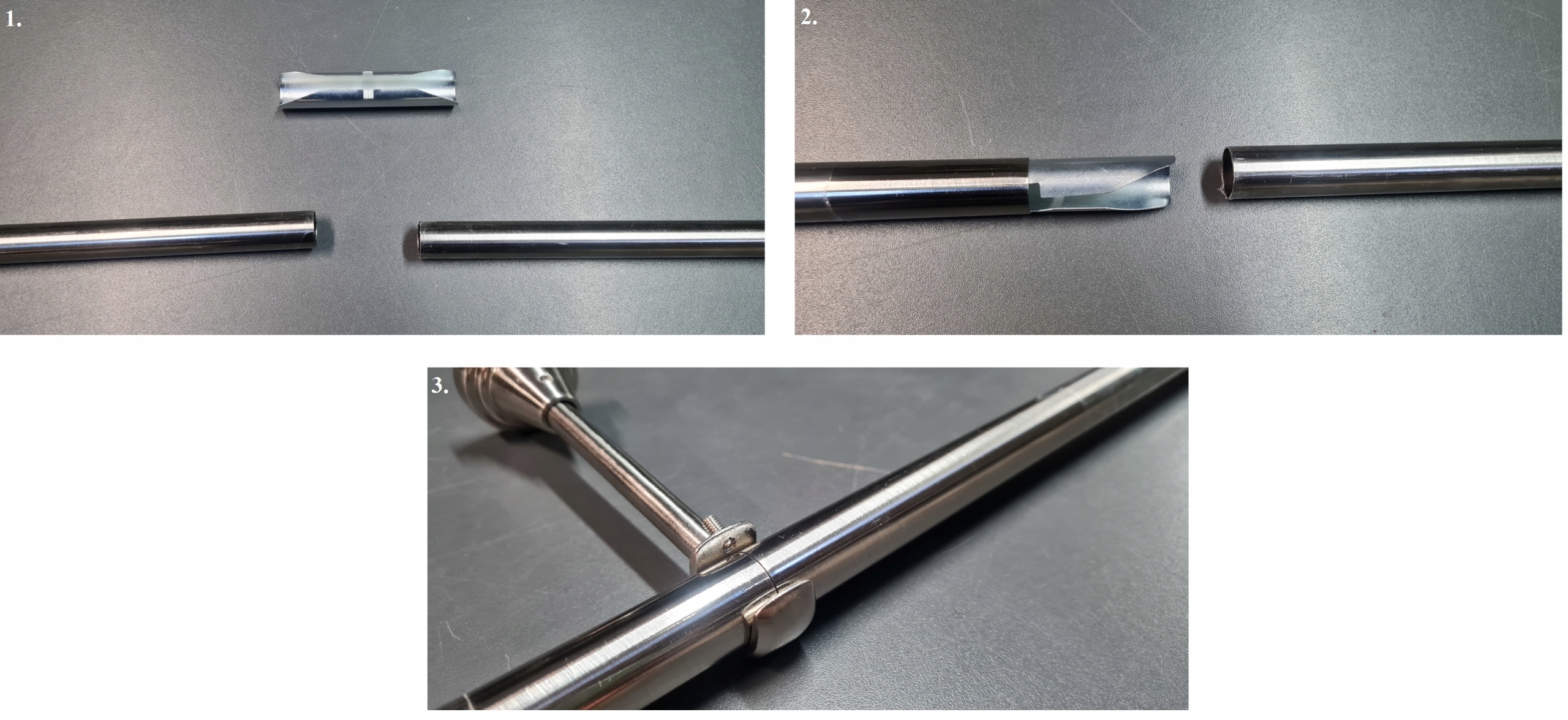 Łącznik prosty do karnisza metalowego 16 mm Kolor srebrny