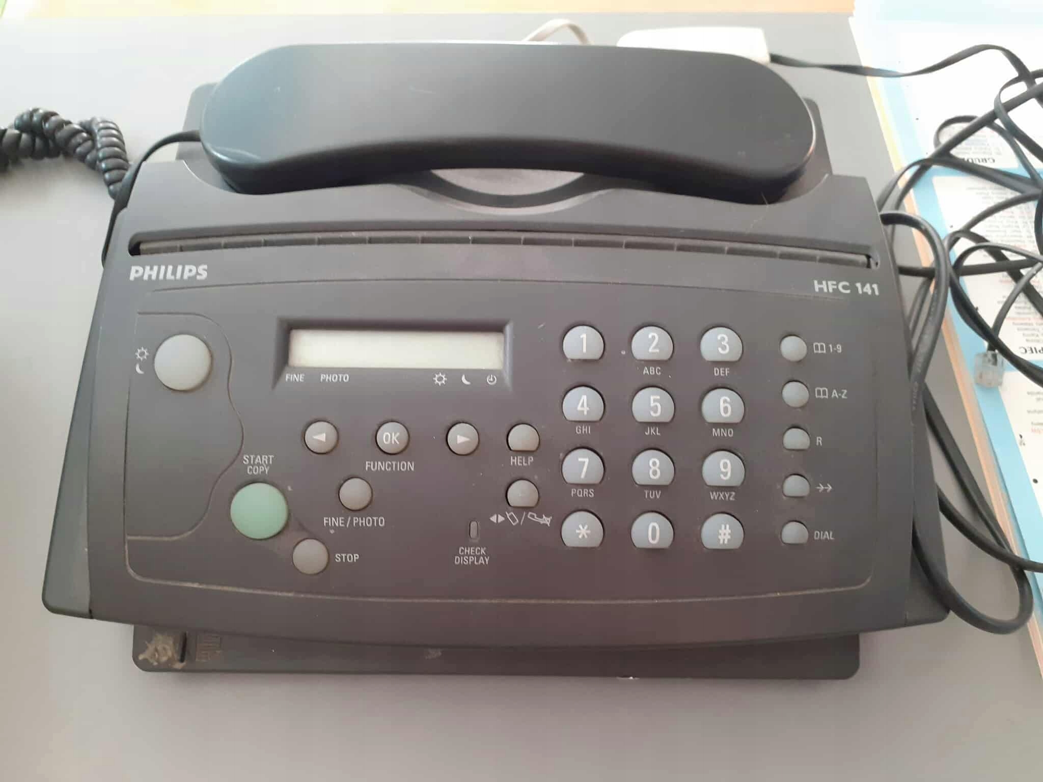 Fax telefon Philips HFC 141 stan roboczy sprawny