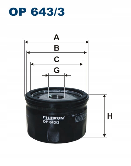 

Filtron Filtr Oleju Op 643/3