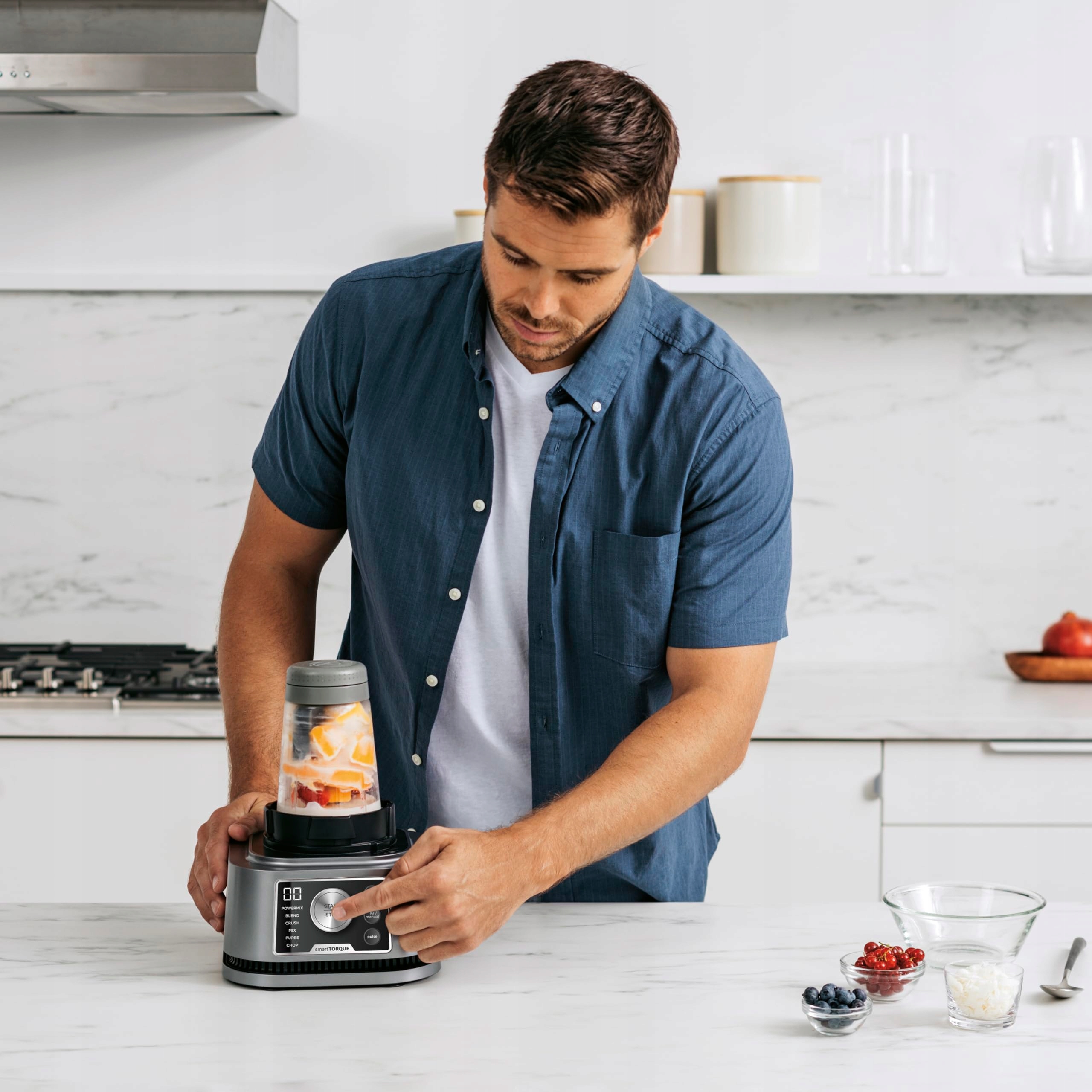 NINJA Foodi Power Nutri Mixer 3w1 Smoothie Grube Koktajle 1200W Srebrny — miniatura 6
